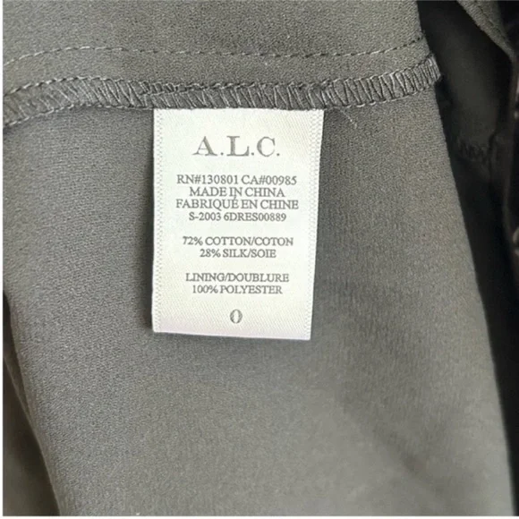 ALC Kate Floral Long Sleeve Silk Blend Midi Dress - Picture 9 of 9